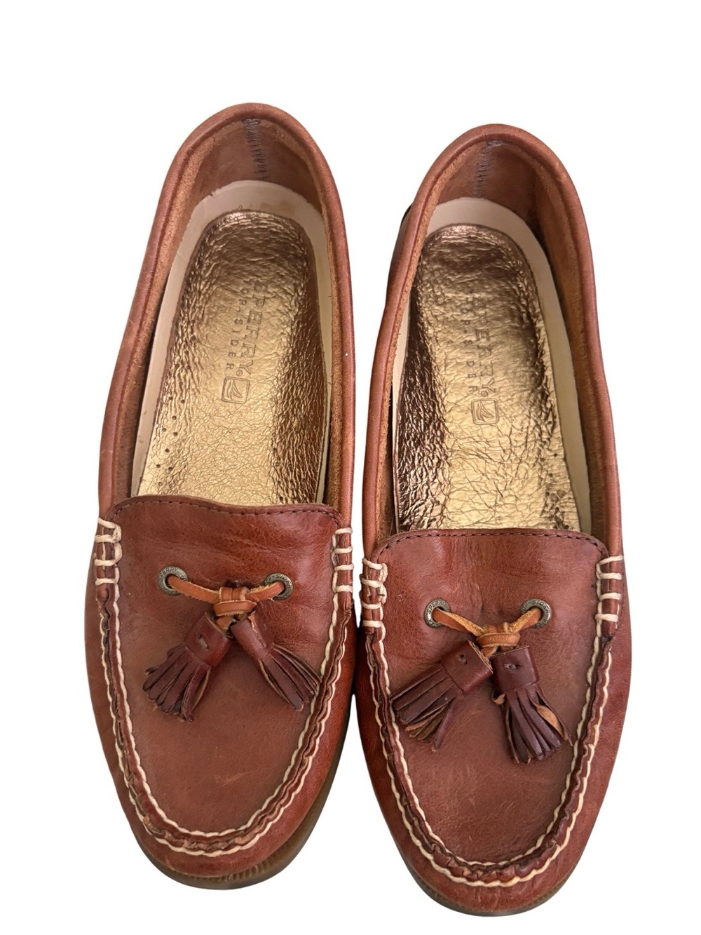 Sperry Brown Leather Tassel Loafers